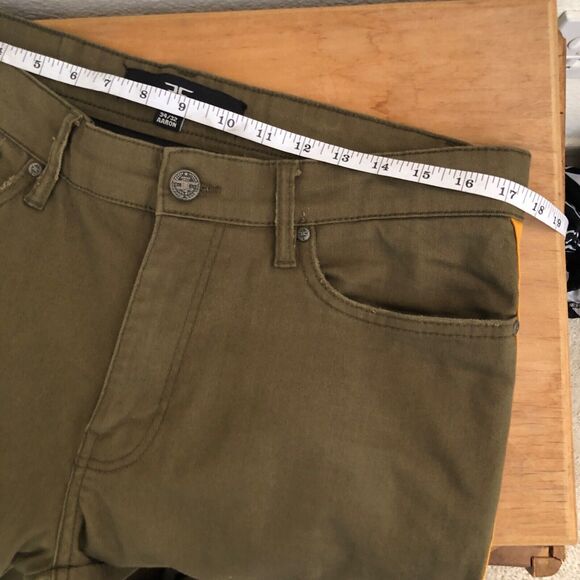 Jordan Craig Legacy Edition Jeans AARON ripped Olive Green slim 34 x 32 knee - Picture 6 of 8